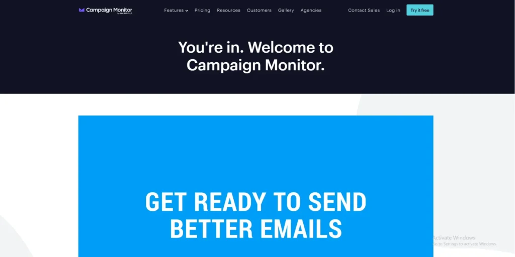 Campaign Monitor's Dashboard